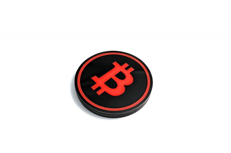 Car emblem badge with logo Bitcoin - decoinfabric