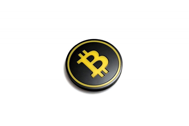 Car emblem badge with logo Bitcoin - decoinfabric