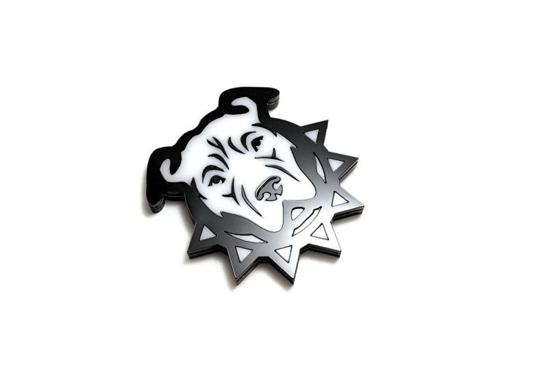 Car emblem badge with logo Pitbull Custom design emblems decoinfabric