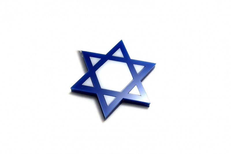 Car emblem badge with logo Star of David - decoinfabric