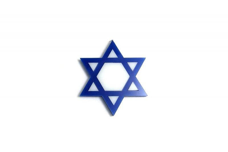 Star of David tailgate trunk rear emblem with Star of David logo Custom Rear Emblem decoinfabric