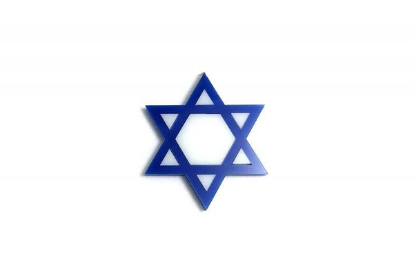 Radiator grille emblem with Star of David logo