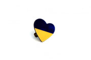 Radiator grille emblem with Ukraine Heart logo Custom design emblems decoinfabric