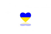 Ukraine heart tailgate trunk rear emblem with Ukraine heart logo Custom Rear Emblem decoinfabric
