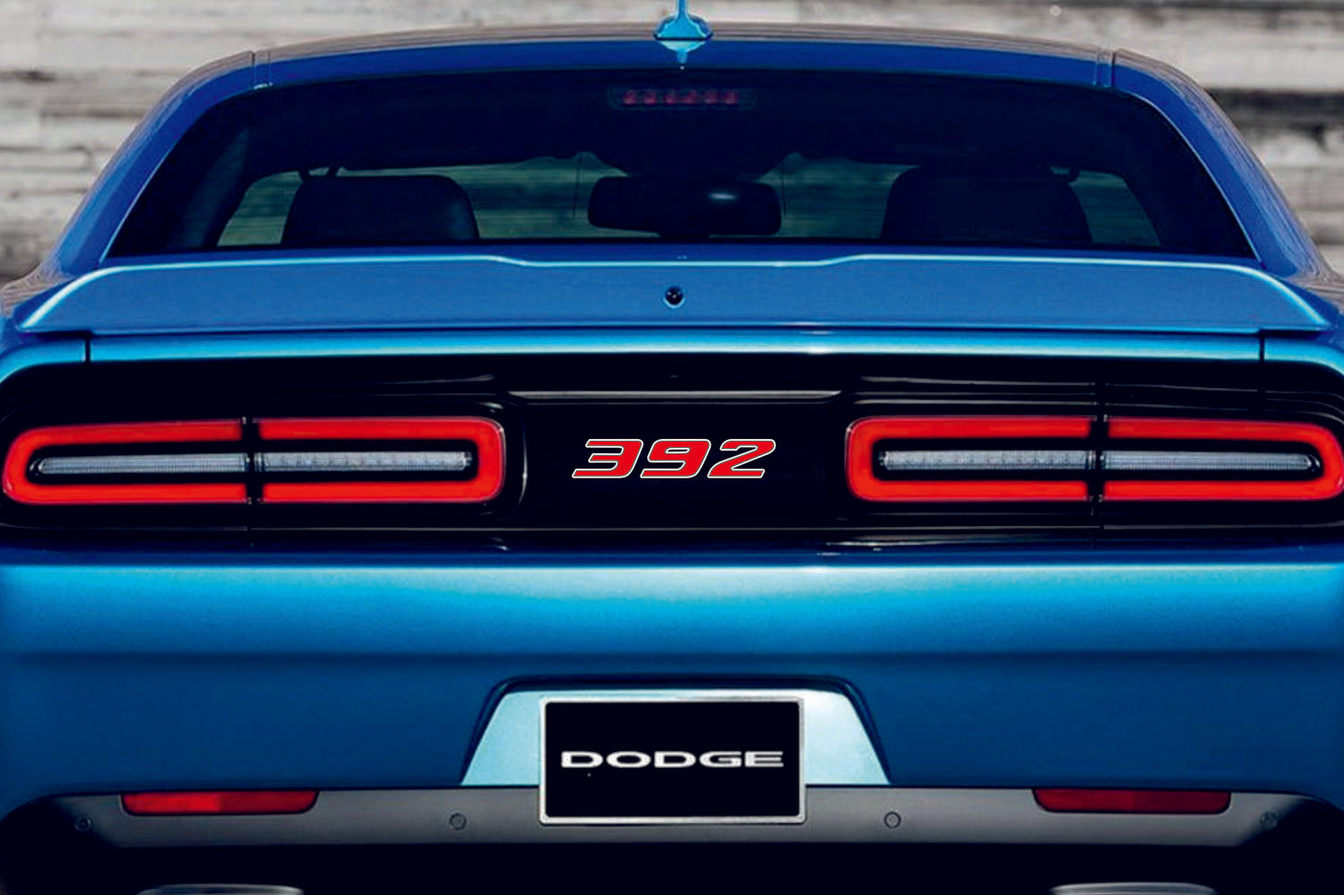 Dodge Challenger trunk rear emblem between tail lights with 392 logo Dodge emblems decoinfabric