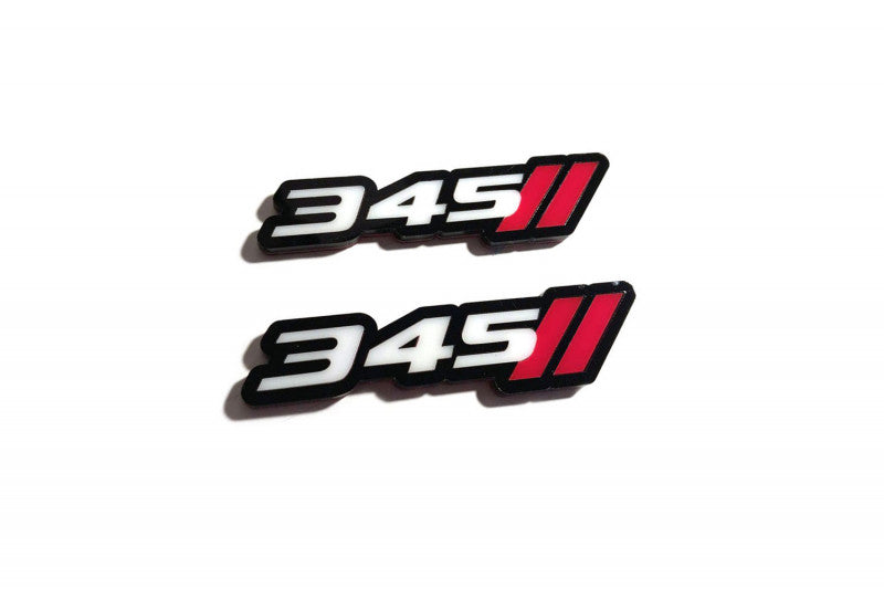 DODGE emblem for fenders with 345 + Dodge logo Dodge emblems decoinfabric BLACK WHITE