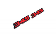 Dodge Emblem & Badges set with 345 logo Dodge emblems decoinfabric BLACK RED