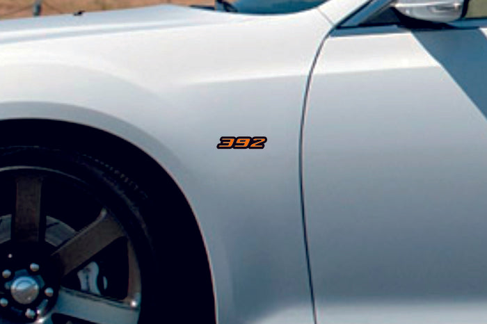 Dodge Emblem & Badges set with 392 logo Dodge emblems decoinfabric BLACK ORANGE