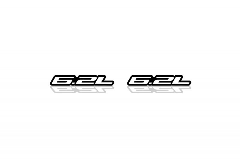 Dodge Emblem & Badges set with 6.2L logo Dodge emblems decoinfabric BLACK WHITE