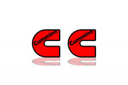 DODGE emblem for fenders with Cummins logo (type 2) Dodge emblems decoinfabric BLACK RED