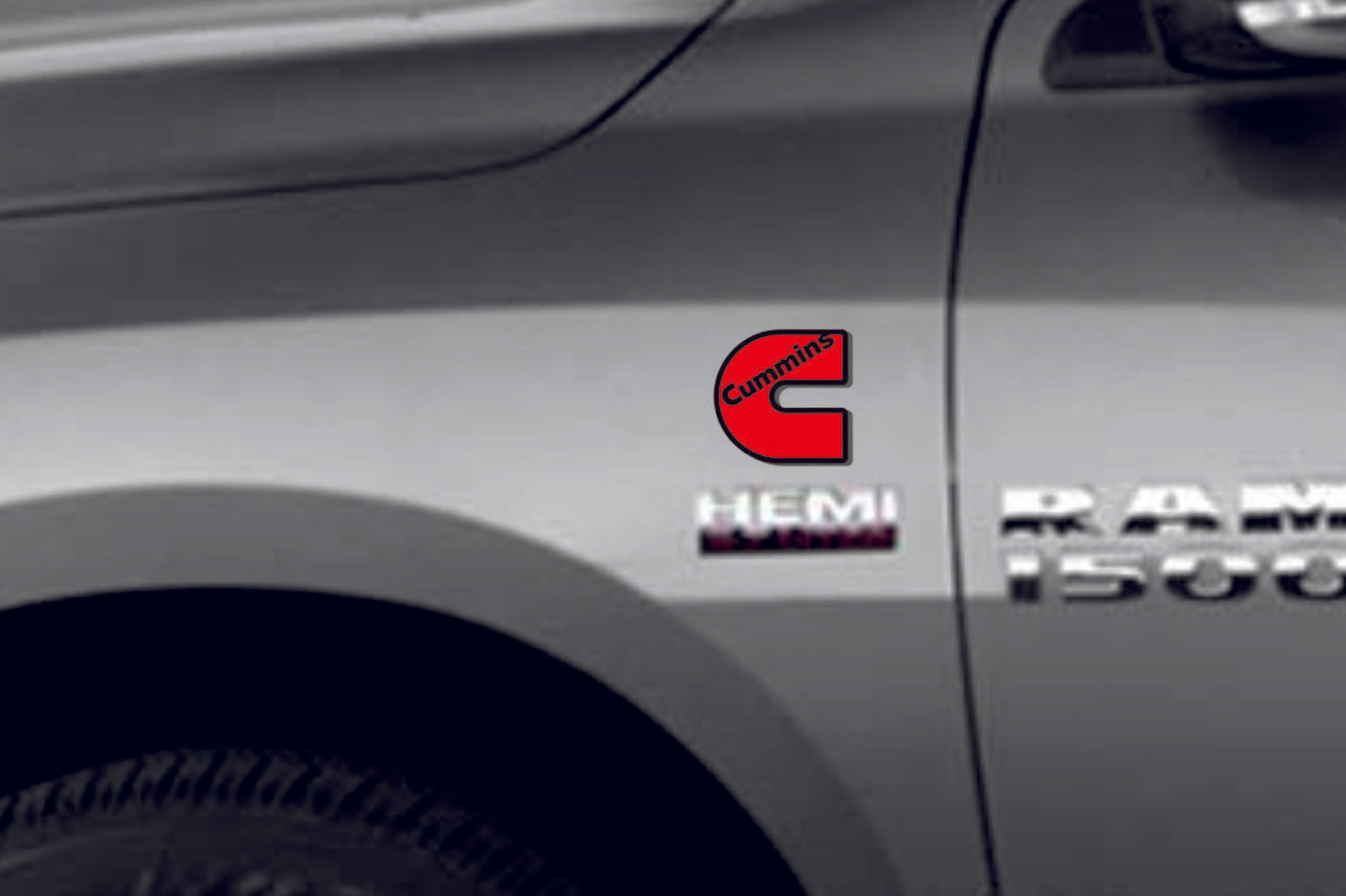 Dodge Emblem & Badges set with Cummins logo (Type 2)