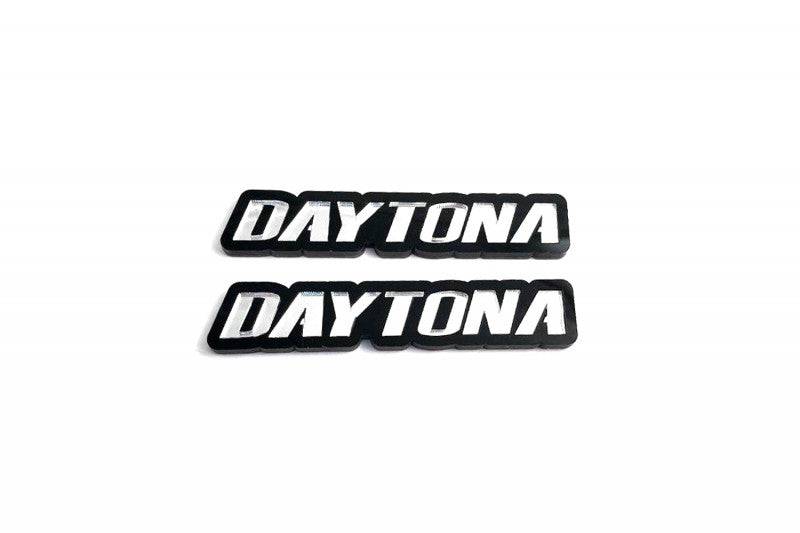 Dodge emblem for fenders with Daytona logo (Type 2) Dodge emblems decoinfabric BLACK WHITE