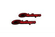 DODGE emblem for fenders with Dodge Challenger logo (type 2) Dodge emblems decoinfabric