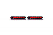 DODGE emblem for fenders with Dodge Charger logo Dodge emblems decoinfabric BLACK RED