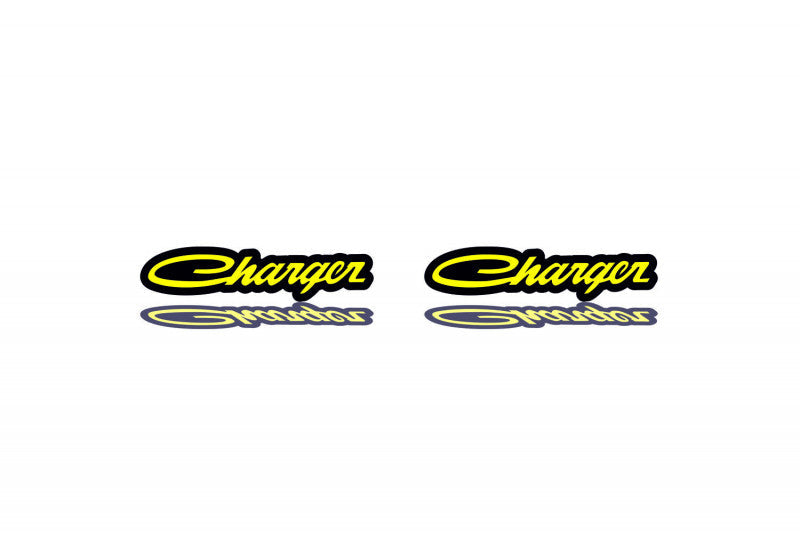 Dodge Emblem & Badges set with Dodge Charger old logo Dodge emblems decoinfabric BLACK YELLOW