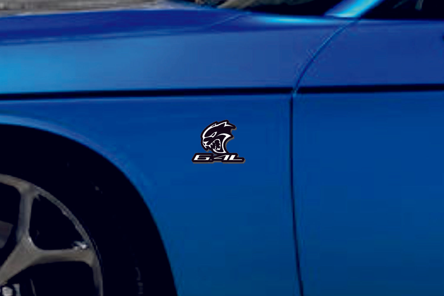DODGE emblem for fenders with Hellcat 6.4L logo - decoinfabric