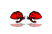 Dodge Emblem & Badges set with Hellephant logo Dodge emblems decoinfabric BLACK RED