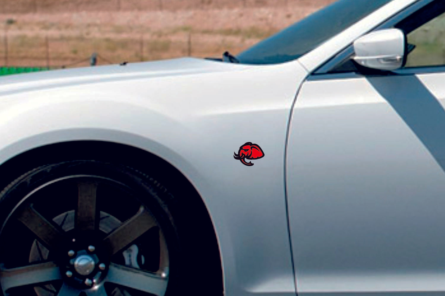 DODGE emblem for fenders with Hellephant logo Dodge emblems decoinfabric