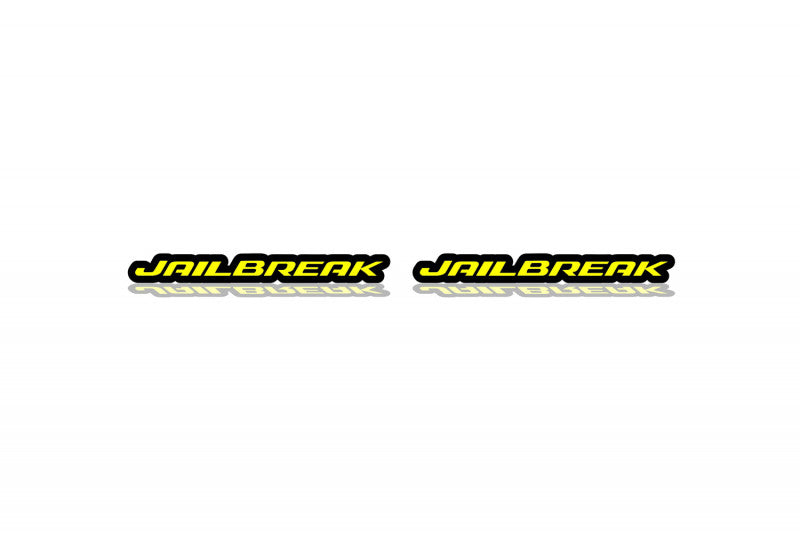 DODGE emblem for fenders with Jailbreak logo Dodge emblems decoinfabric BLACK YELLOW