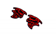 Dodge emblem for fenders with Ghoul logo Dodge emblems decoinfabric BLACK RED