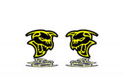 Dodge Emblem & Badges set with Ghoul logo Dodge emblems decoinfabric BLACK YELLOW