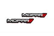 DODGE emblem for fenders with Mopar + Dodge logo Dodge emblems decoinfabric BLACK WHITE