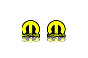 DODGE emblem for fenders with Mopar logo (type 5) Dodge emblems decoinfabric BLACK YELLOW