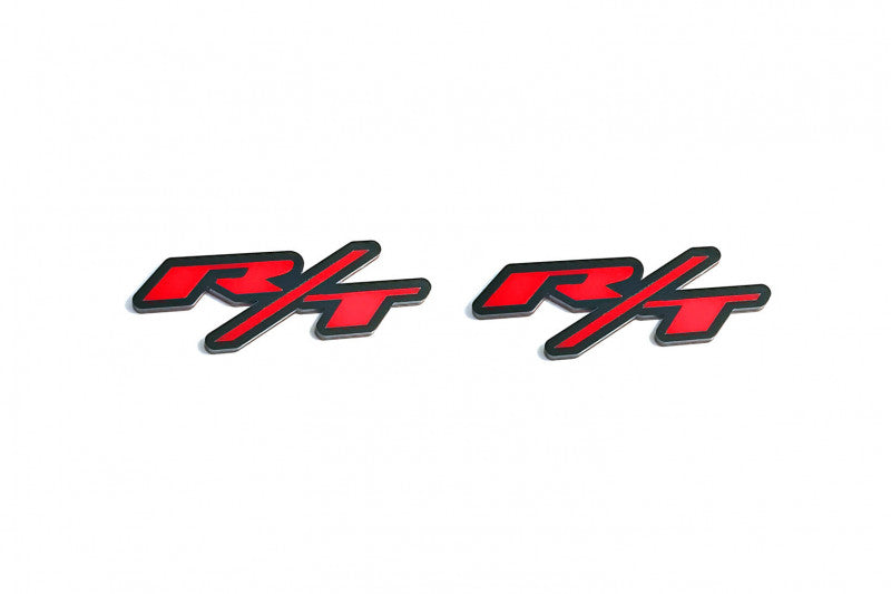 DODGE emblem for fenders with R/T logo Dodge emblems decoinfabric BLACK RED