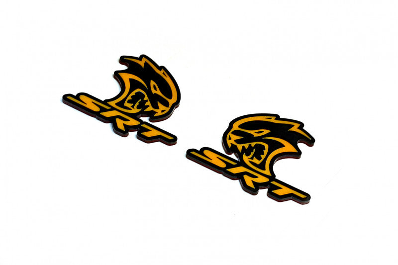 DODGE emblem for fenders with SRT Hellcat logo (type 4) Dodge emblems decoinfabric