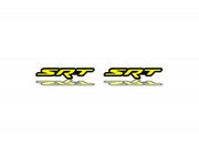 Dodge Emblem & Badges set with SRT logo Dodge emblems decoinfabric BLACK YELLOW