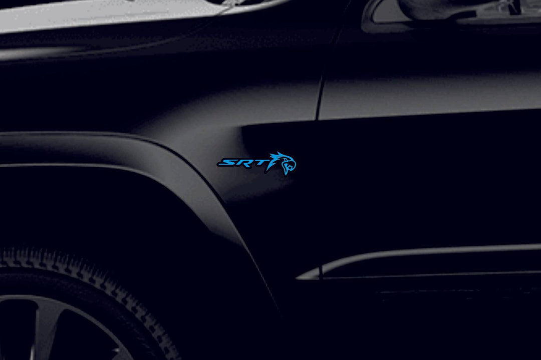 DODGE Stainless Steel emblem for fenders with SRT Trackhawk logo Dodge emblems decoinfabric