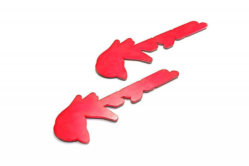 DODGE Stainless Steel emblem for fenders with SRT Trackhawk logo Dodge emblems decoinfabric