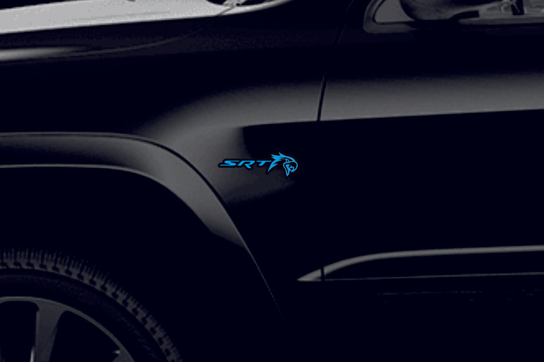 Dodge Emblem & Badges set with SRT Trackhawk logo Dodge emblems decoinfabric