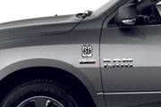 DODGE emblem for fenders with Strong Ram logo Dodge emblems decoinfabric BLACK WHITE