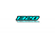 DODGE Radiator grille emblem with 1320 logo Dodge emblems decoinfabric BLACK LIGHT BLUE
