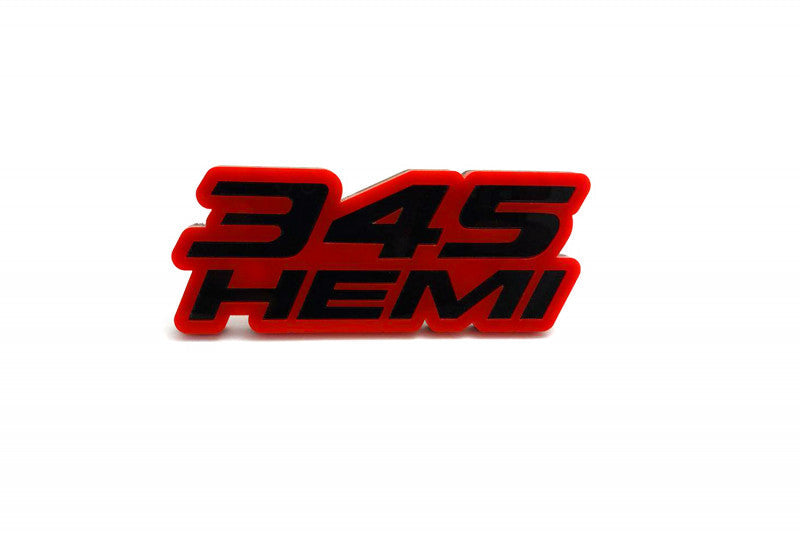 DODGE Radiator grille emblem with 345 HEMI logo (type 2) Dodge emblems decoinfabric