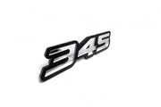 DODGE Radiator grille emblem with 345 logo Dodge emblems decoinfabric BLACK SILVER MIRROR