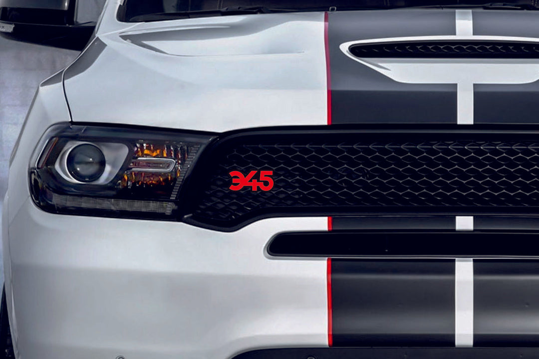 Dodge Radiator grille emblem with 345 logo (type 2) Dodge emblems decoinfabric