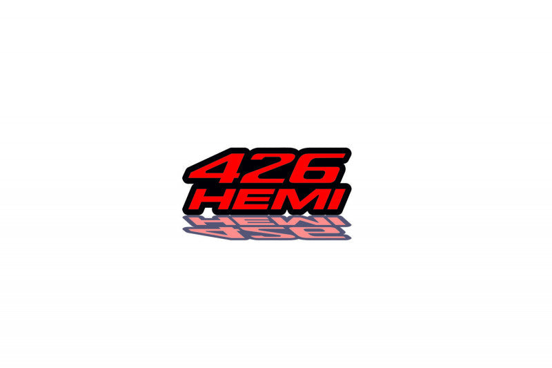 Dodge Emblem & Badges set with 426HEMI logo (Type 2) Dodge emblems decoinfabric BLACK RED