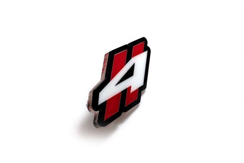 DODGE Radiator grille emblem with 4WD logo Dodge emblems decoinfabric BLACK WHITE