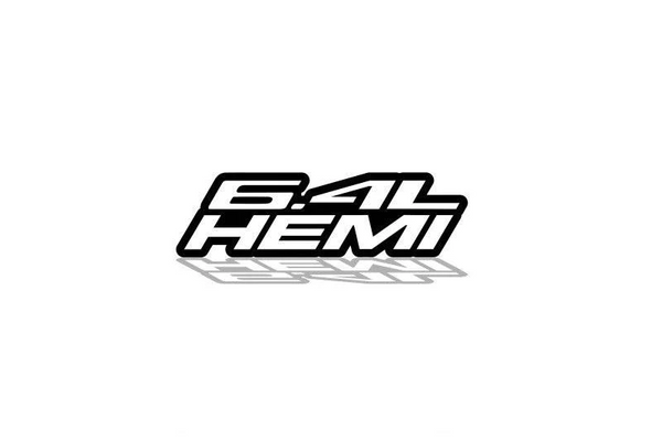 Dodge tailgate trunk rear emblem with 6.4L Hemi logo