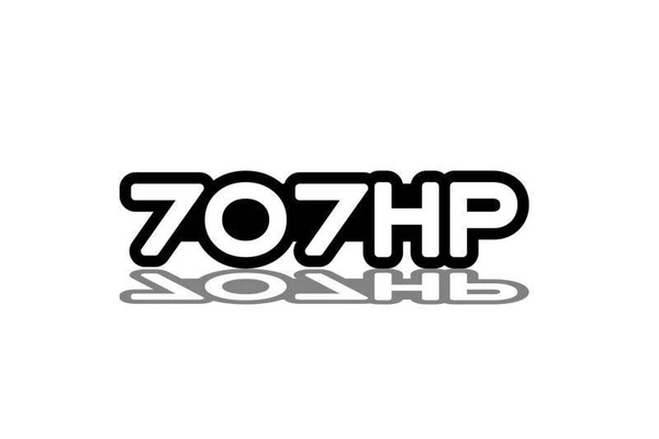 Dodge tailgate trunk rear emblem with 707HP logo