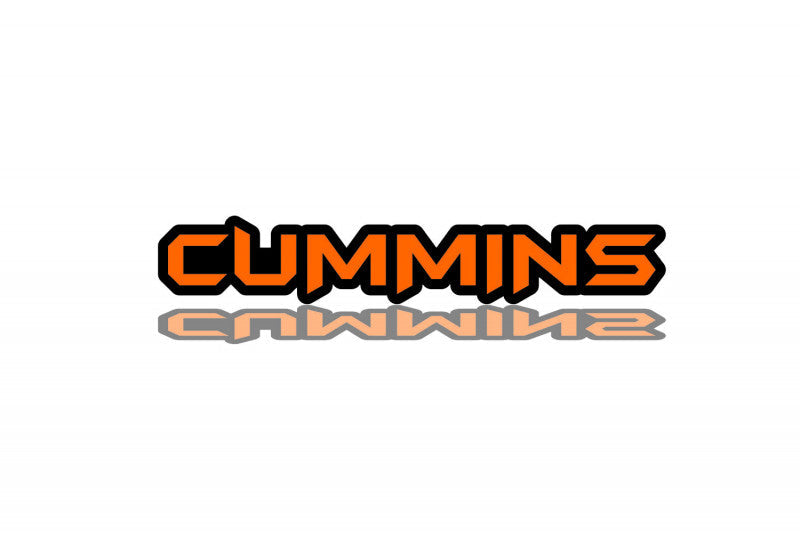 Dodge Radiator grille emblem with Cummins logo Dodge emblems decoinfabric BLACK ORANGE