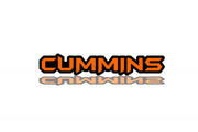 Dodge Radiator grille emblem with Cummins logo Dodge emblems decoinfabric BLACK ORANGE
