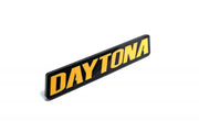 Dodge Radiator grille emblem with Daytona logo Dodge emblems decoinfabric BLACK YELLOW