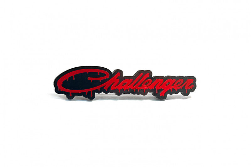DODGE Radiator grille emblem with Dodge Challenger BLOOD logo - decoinfabric