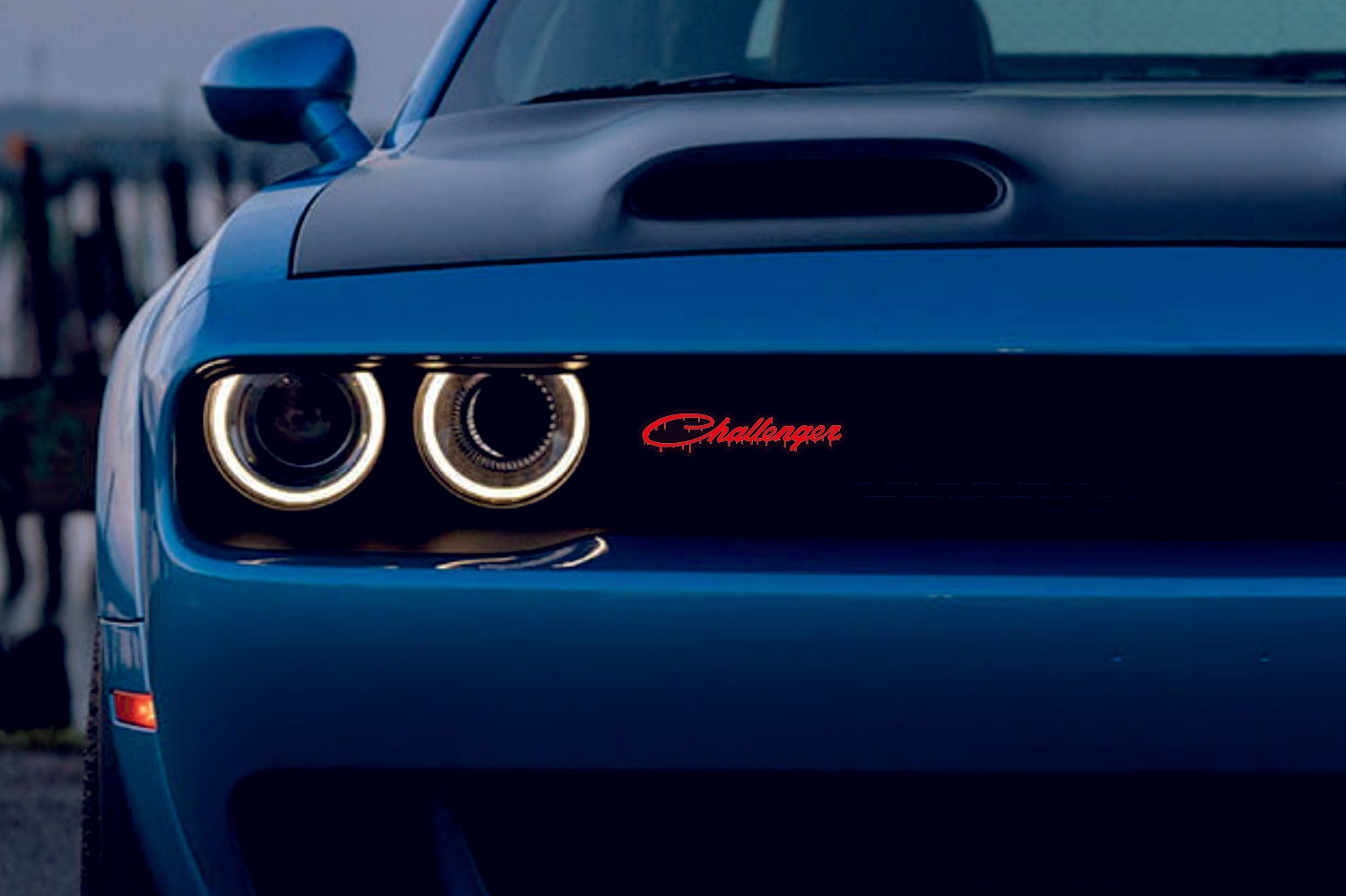 Dodge Emblem & Badge Set - Grille and Tailgate Dodge Challenger Blood logo