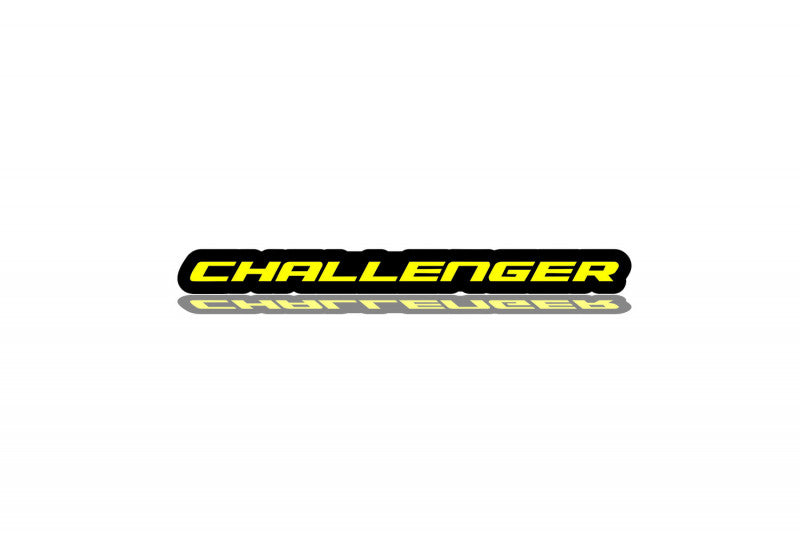 DODGE Radiator grille emblem with Dodge Challenger logo Dodge emblems decoinfabric BLACK YELLOW