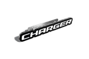 DODGE Radiator grille emblem with Dodge Charger logo Dodge emblems decoinfabric BLACK WHITE