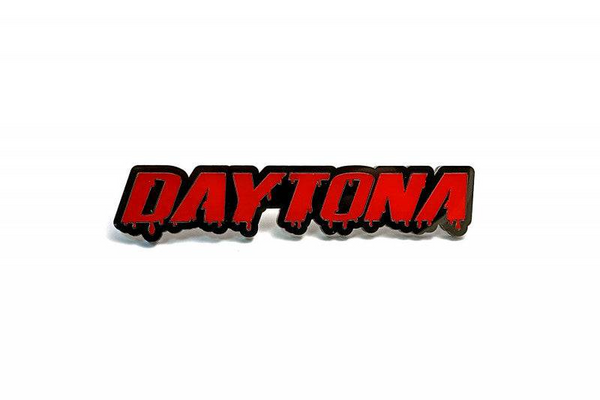 Dodge Challenger trunk rear emblem between tail lights with Daytona Blood logo